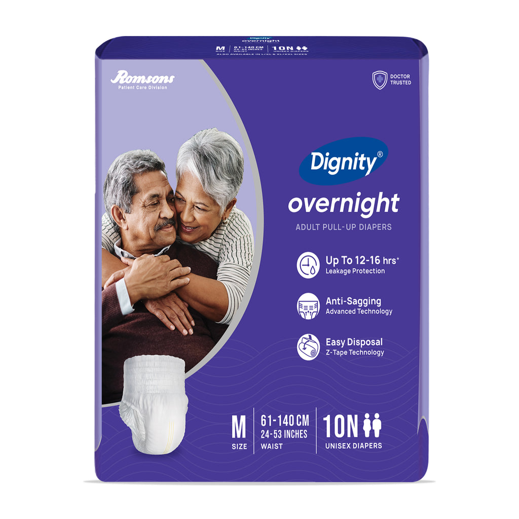 Buy original Romsons Dignity Overnight Pull Up Adult Diapers (M-L) for Rs.  483.39